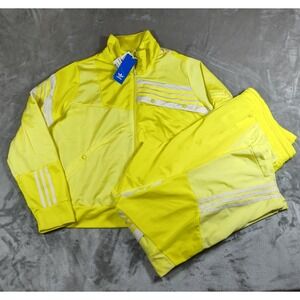 Adidas Danielle Cathari Track Suit Women 2x Yellow Jacket Pant Set Ankle Zip New